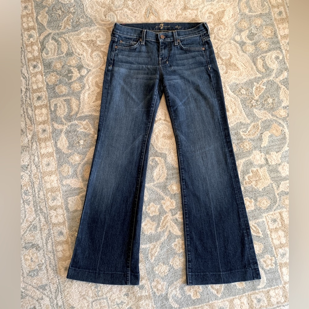 Seven 7 for all mankind DOJO dark wash jeans denim flare 26